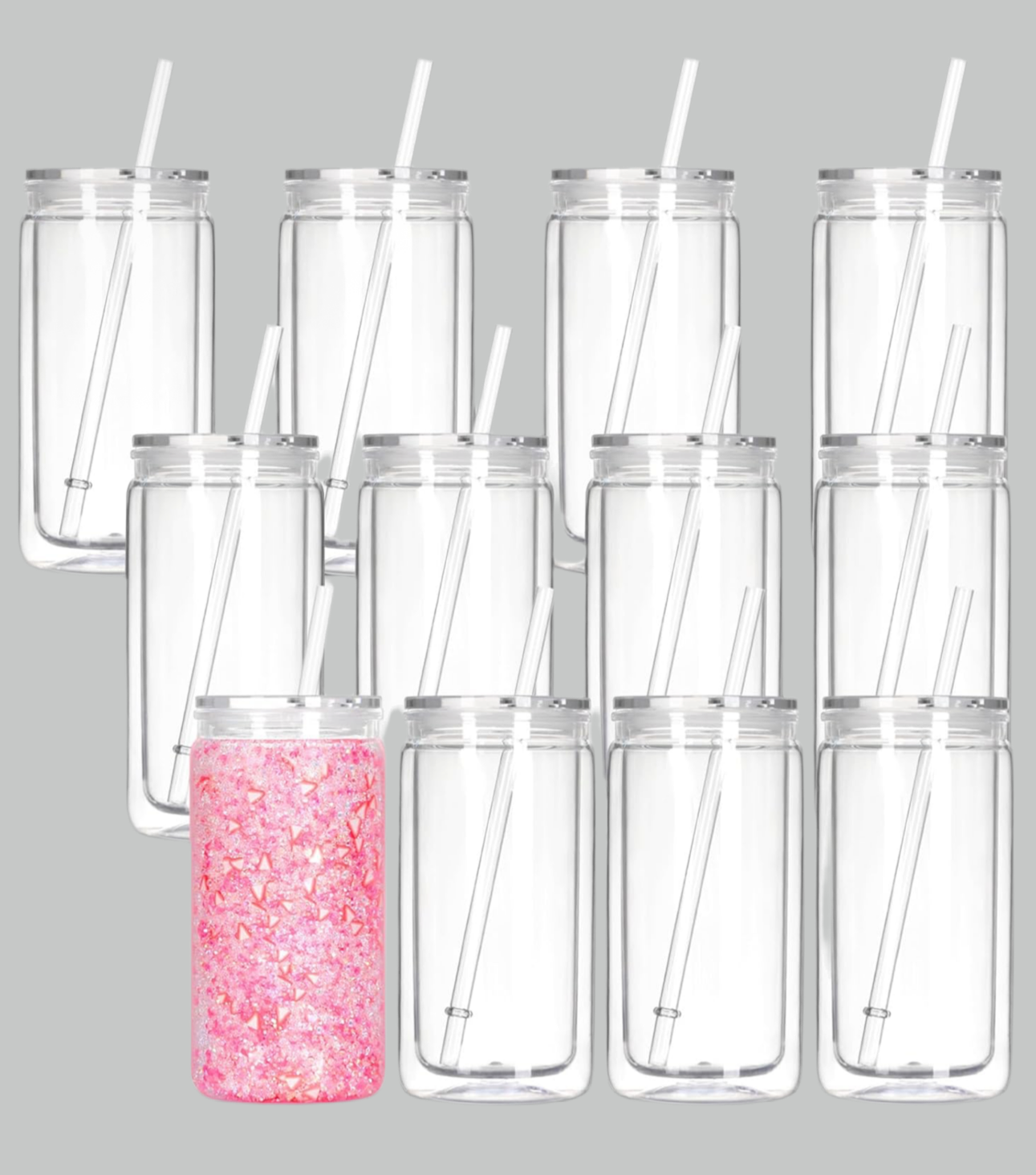 16oz Acrylic Snowglobe Cup
