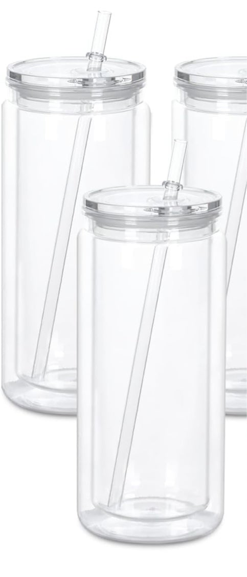 20 oz Clear Acrylic Snowglobe Cup