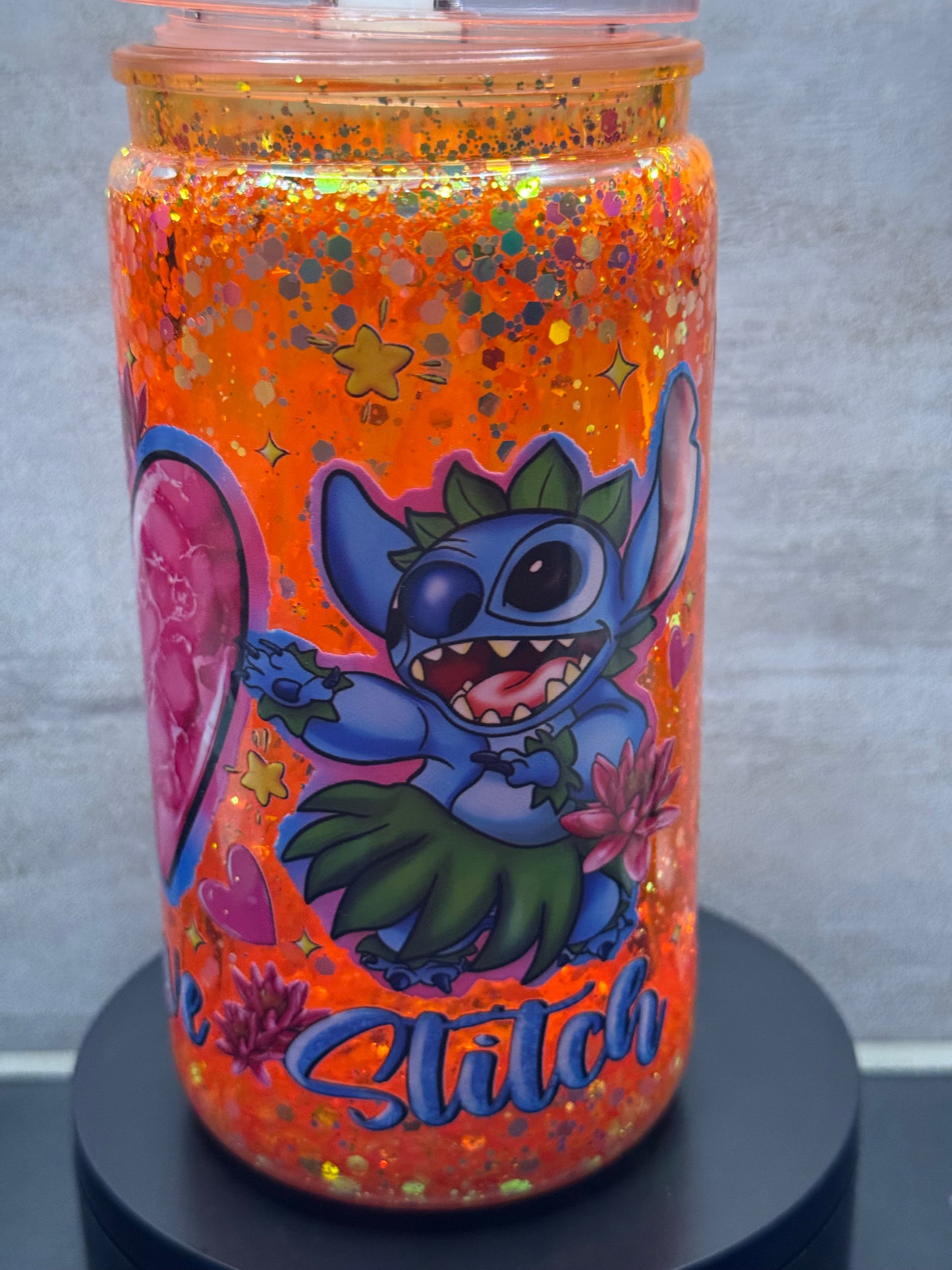 16oz Acrylic Snowglobe Cup
